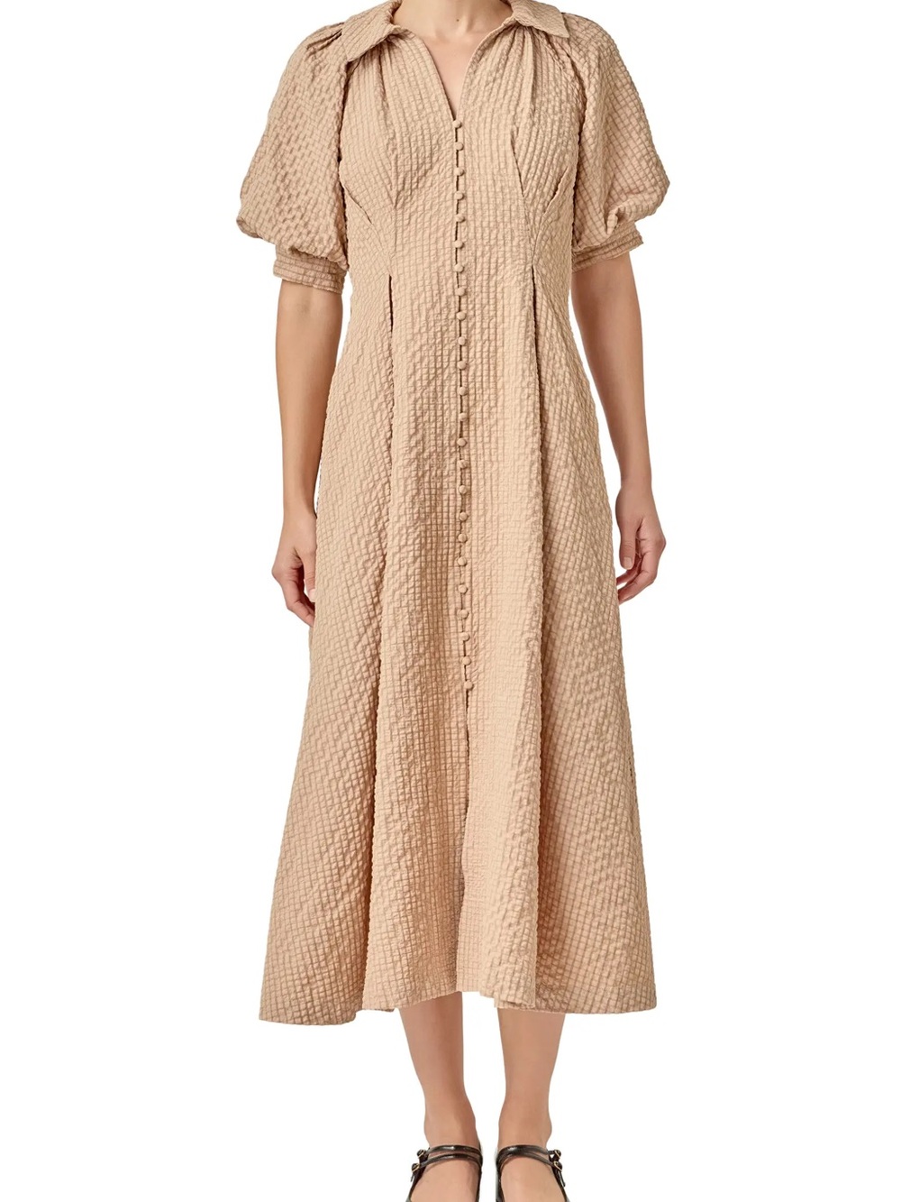 Button Front Maxi Dress
